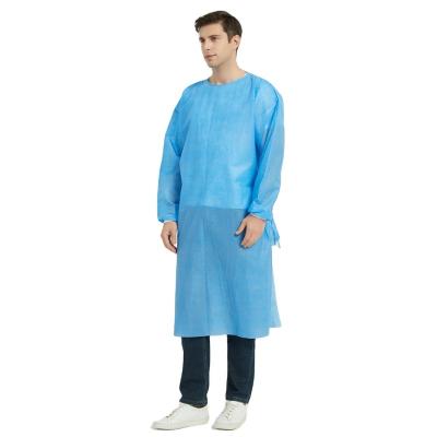 China Breathable SMS Colors Medical Disposable SMS Gown Isolation for sale