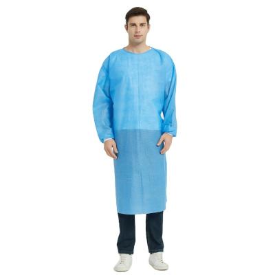 China Breathable Disposable Surgeon High Quality Non Woven 1/2/3 SMS Surgical Gown Medical Gowns Hospital Uniforms With for sale