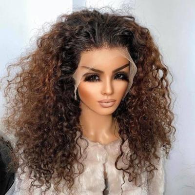 China Full Lace Front Wig Human Hair Wigs Virgin Brazilian Deep Curly Frontal Wig HD Wave Hair For Black Women for sale