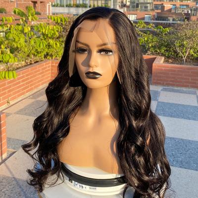 China Body Wave 180% Density Body Wave 13x4 Lace Front Human Hair Wigs Brazilian Glueless Frontal Wig Pre Plucked Virgin Hair for sale