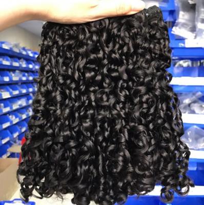 China Pixie Curl 12A Grade Natural Double Cuticle Pulled Aligned Extension Pixie Curls Human Hair Hair Extension for sale