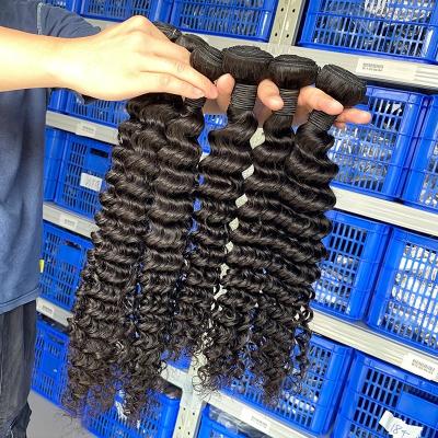 China Wholesale Malaysian Deep Wave Hair, 100% Cuticle Aligned Virgin Deep Wave Hair Bundles, Cheap Unprocessed Raw Hair Temple Hair Vendor for sale