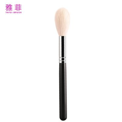 China Natural Wood Handle Powder Blush Brush  Flame Shaped Handcrafted for sale