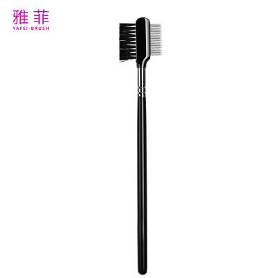 China Eyelash Steel Comb Eyebrow Comb Dual Head Dual-Purpose Eyebrow Brush for sale