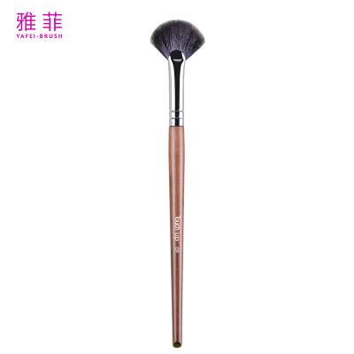 China TOUCH UP 09  Professional Custom Goat Hair Fan Makeup Brush Precision Highlight Contour Nose Eye Shadow Wood Handle OEM ODM Manufactor for sale