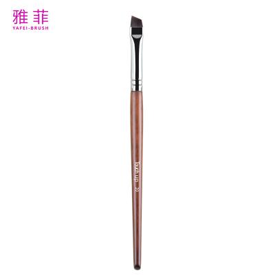 China TOUCH UP 20 Custom LOGO Angled Eyeliner Pen Wide Flat Vegan Makeup Brush Wooden Handle for sale