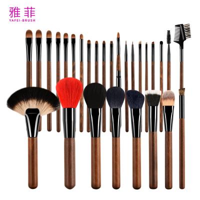 China 189A0428 Manufacturer 28PCS Animal hair Copper tube Wood handle Custom Logo Professional Makeup Brush Set for sale