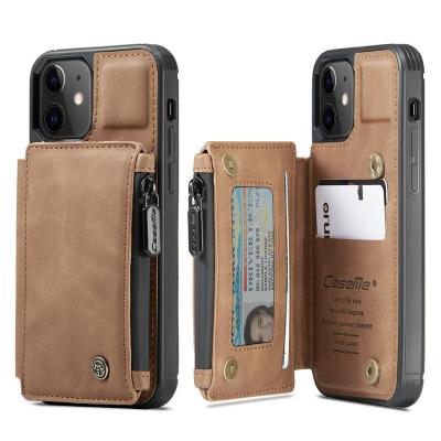 China New Anti-fall Fashionable Card Holder Wallet Shockproof Leather Cell Phone Case For iPhone 13 Pro Max Cell Phone Cover Shell Housing Fundas for sale