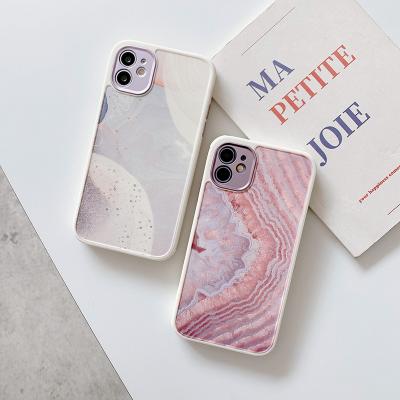 China Luxury Shockproof Matte Marble Bumper TPU Silicone Cell Phone Cover For iPhone 12 mini 11 pro X max XS 7 8 plus frame cell phone filter for sale