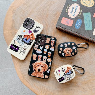 China Hot Sale Dog Matte Soft TPU Shockproof Cover For iPhone 12 11 pro Max Mini X XS 7 8 plus Airpods 1 2 pro Earphone Case Cell Phone Bags for sale