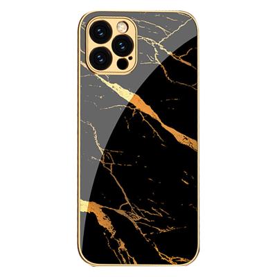 China Shockproof Luxury High Quality Shockproof Camera Lens Protective Plating Glass Phone Case For iPhone 12 Pro Max Mobile Phone Back Cover Bag for sale