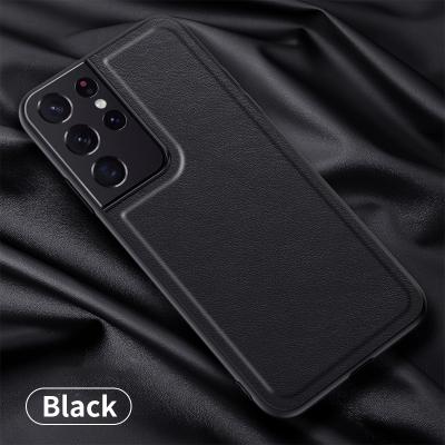 China Hit Shockproof New Product Amazon Shockproof Soft Leather Cell Phone Cover For Samsung Galaxy S21 Ultra Plus Cell Phone Filter Frame for sale