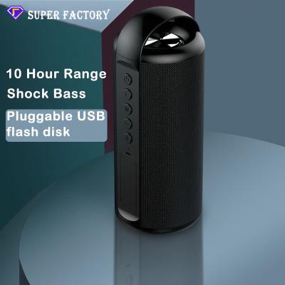 China Phone Function Tending Products 2021 High Quality Subwoofer Stereo Audio With Hand Rope Waterproof Outdoor Portable Radio BT Speaker for sale