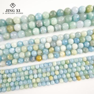 China Jewelry Making Natural Gemstone Beads High Quality Natural Stone Green Blue Stone Beads Bracelet For Jewelry Making for sale