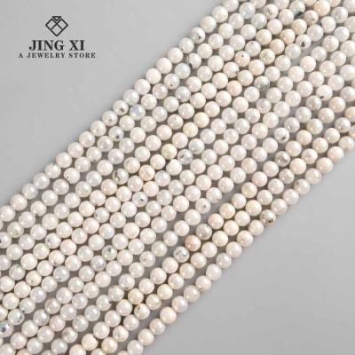 China DIY Jewelry Making 8mm 48PCS Moonstone White Polished Round Smooth Gemstone Beads Natural Stone Beads For Jewelry Making DIY Bracelet 15 Inch for sale