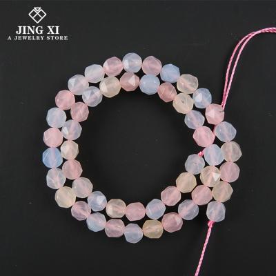 China DIY Jewelry Making Wholesale Single Natural Color Faceted Magnesite Gemstones 8mm Loose Beads Start Cutting Power Bracelet Necklace Jewelry for sale