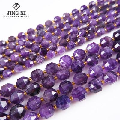 China DIY Jewelry Making Wholesale High Quality Purple Color Loose Bead Amethyst Beads Jewelry Making DIY Bracelet Necklace for sale