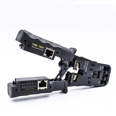 China With Cable Tester RJ45 RJ11 RJ22 Cat5e Cat6 Modular Plug Crimp Tool For Cable Testers for sale