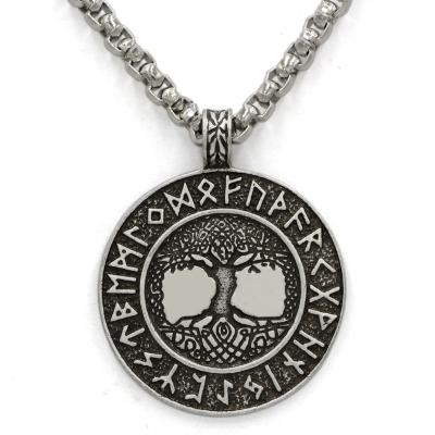 China Punk Custom Design Norse Viking Amulet Jewelry Viking Tree Of Life Chain Necklaces Men Women for sale