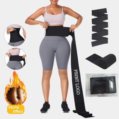 China Antibacterial Invisible Antibacterial Trimmer Fat Control Women High Waist Belly Compression Waist Wrap Band Slimming Belt Waist Trainer for sale