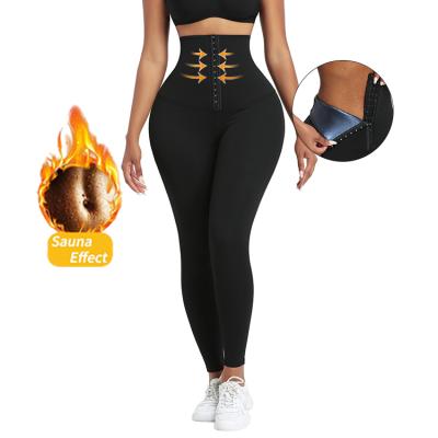 China Antibacterial Women Fitness Lose Weight High Waist Tummy Trimmer Control Yoga Pants Leggings With Custom Logo for sale