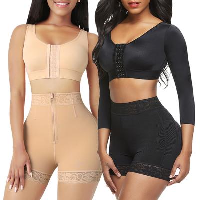 China New Antibacterial Listing Women Lift Up Chest And Waist Tummy Trimmer Control Butt Lifter Shorts Body Shaper Shapewear Set for sale