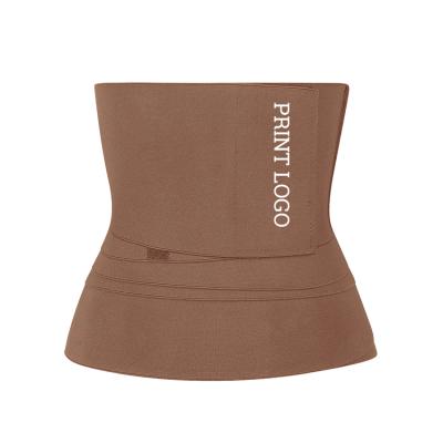 China Antibacterial Custom Logo High Elasticity Compression Women Belly Trimmer Control Belt Bandage Belly Wrap Waist Trainer for sale