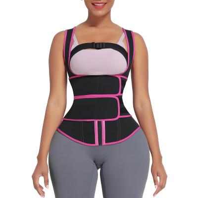 China New Design Neoprene Bandage Waist Trainer Vest For Lose Weight Belly Trimmer Cross Belt Antibacterial Double Belt for sale