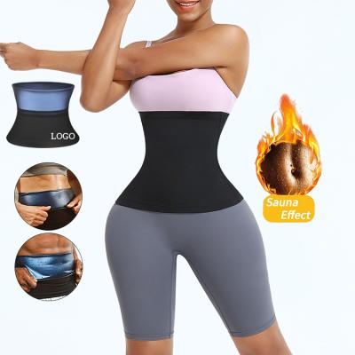 China Wholesale Custom Antibacterial Logo Fitness Lose Weight Tummy Trimmer Neoprene Sauna Sweat Waist Trainer Hot Belt for sale