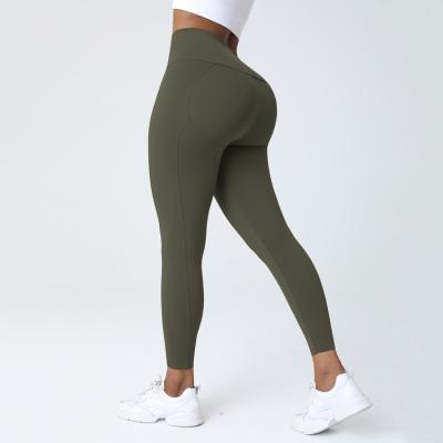 China Pants Wholesale Custom Logo Women High Waist Yoga Pants Gaiters Sport Fitness Wear for sale