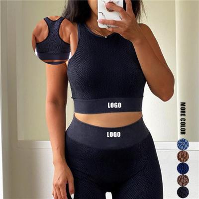 China Breathable High Qaulity Bra And Leggings Sports Set Workout Sets For Women Sportswear Workout Two Piece Sets for sale