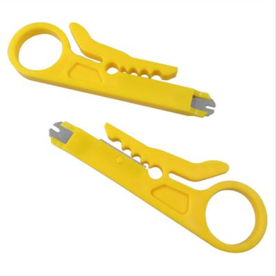 China Plastic Molded Mini Crimper Pliers Portable Wire Stripper Knife Cable Strippin Cutter Tools Making for sale