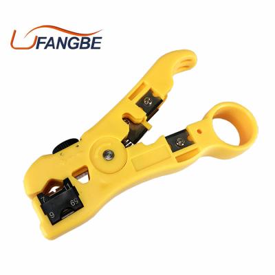 China Hot Selling Universal Plier Wire Stripper Factory Molded Plastic Cable Cutter Stripping Tool for Flat or Round UTP Cat5 Cat6 Wire Coax for sale