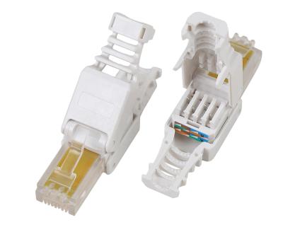 China RJ45 UTP Cat5e 8P8C microwave toolless connector for sale