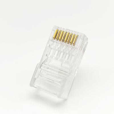 China Power Factory Price And High Quality Gold Plated 50U RJ45 Cat6 8P8C Connector for sale