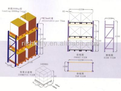 China Storage Pallet Rack Start Bay Layout , Warehouse Layout Design L2700*W1000*H4500mm for sale