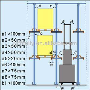 China Order in rack layout drawing, warehouse layout design based on pallet/forklift size; for sale