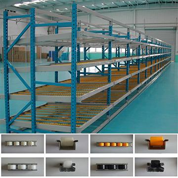 China Low price industrial roller shelf, warehouse roller rack system, gravity flow rack with good quality for sale