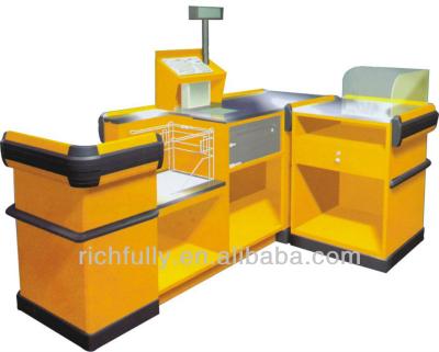 China RFY-SC08: Top Grade Size Quality Supermarket Checkout Counter Main Counter: 1800*600*850mm for sale