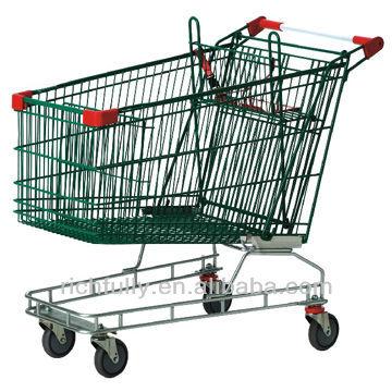 China 212L Folding Australian Supermarket Shopping Trolley In Powder Coat FINISHED for sale