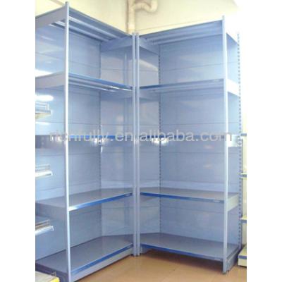 China RFY-SA02 Single Sided: Supermarket Heavy Duty Modern Curved Corner Wall Shelf with DOUBLE-POST for sale