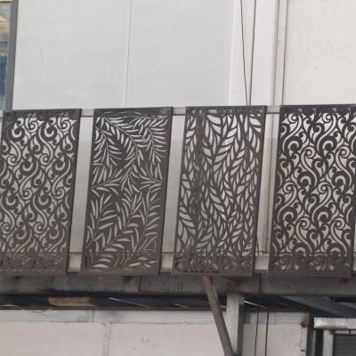 China Art Decor Metal Privacy Screen Laser Cut Decorative Metal Garden Fence Wall Screen Stainless Steel Screen Details for sale