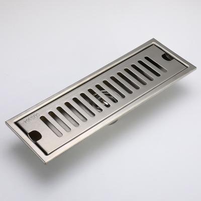 China Wall Mounted Type Stainless Black Linear Shower Drain Square Hole Floor Drain for sale