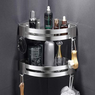 China High Stacking Capacity Shower Corner Shelf Shower Caddy Wall Mounted Aluminum Bathroom Shelves for sale