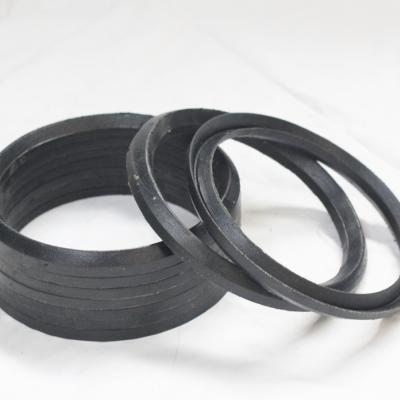 China Black NBR FKM Fabric V-Seal for Hydraulic Cylinder Piston Rod and Chevron Packing for sale