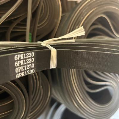 China Auto 6PK Aanpasbaar EPDM Motor Ribbed Belt OEM Support Rubber Fan Belt Automotive Gebruik Auto Drive PK V-Gordel Groottes Te koop