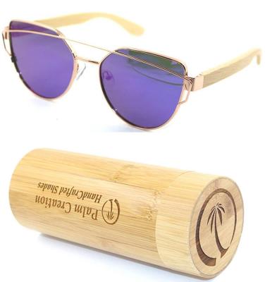 China Fashion Sunglasses Metal Wooden Bridge Polarized Best Wooden Metal Sunglasses Women for sale