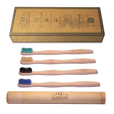 China Battery Operated 100% Biodegradable Bamboo Charcoal Toothbrush Holder Set 2021 Bamboo Charcoal Toothbrush for sale