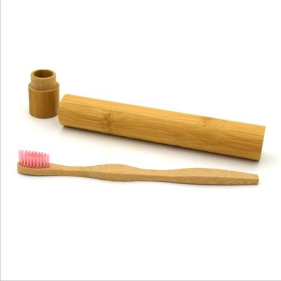 China Battery Operated Bamboo Toothbrush Travel Case Tube Box Custom Printed Degradable Bamboo Toothbrush for sale