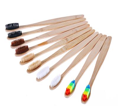 China Battery Operated Disposable Biodegradable Toothbrush Nylon 610 Natural Friendly Bamboo Toothbrush for sale